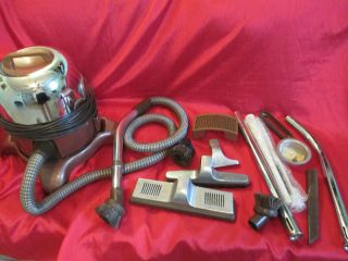 VINTAGE REXAIR RAINBOW VACUUM CLEANER CANNISTER ROLLING BASE & ACCESSORIES 2