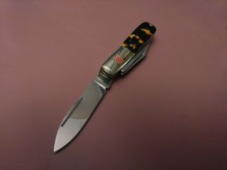 Vintage J A Henckels pocket knife Solingen Germany Tortoise Barlow jack case NM 8