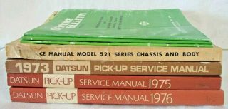 Vintage Datsun Model 521 & 3 Pick - Up Service Manuals & 3 Service Bulletins