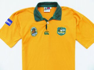 Vintage Rugby Shirt Canterbury Australia Wallabies 1995 Home Jersey Size: Large