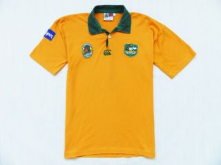VINTAGE RUGBY SHIRT CANTERBURY AUSTRALIA WALLABIES 1995 HOME JERSEY SIZE: LARGE 2
