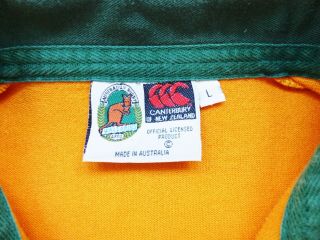 VINTAGE RUGBY SHIRT CANTERBURY AUSTRALIA WALLABIES 1995 HOME JERSEY SIZE: LARGE 6