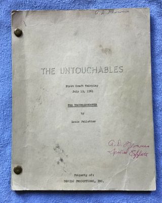 The Untouchables - Rare First Draft Tv Series Script