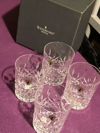 Waterford Crystal Lismore Old Fashioned 12 Oz Set Of 4 Rare
