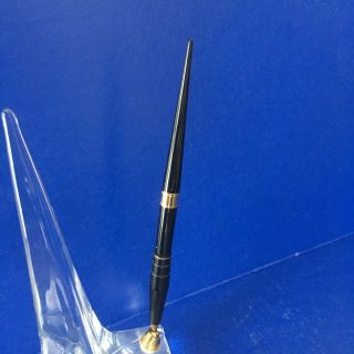 Pen Holder Daum France Crystal Art Deco Trylon Crystal with Pen Rare 11