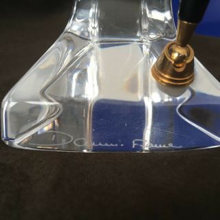 Pen Holder Daum France Crystal Art Deco Trylon Crystal with Pen Rare 5