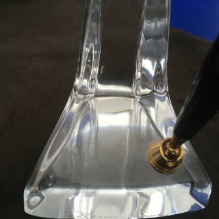 Pen Holder Daum France Crystal Art Deco Trylon Crystal with Pen Rare 8