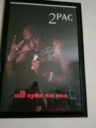 2pac All Eyez On Me Poster Rare Hand Signed