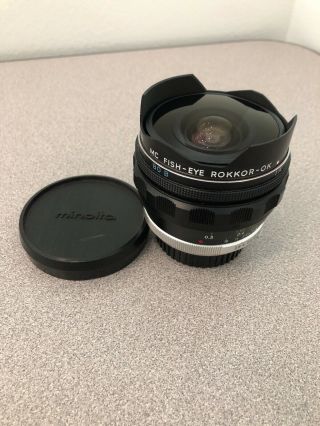 Rare Minolta Mc Fish Eye Rokkor - Ok 16mm F/2.  8 For Md Mount