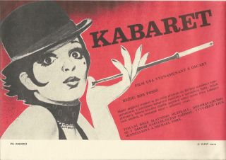 Liza Minnelli Bob Fosse Vintage Cabaret Czech Film Poster