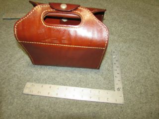 Vintage Leather Triple K Trap & Skeet Shooting Range Bag Shotgun Shell Carrier