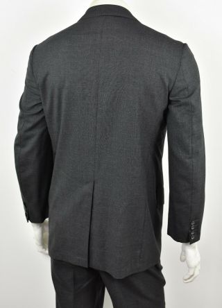VTG BROOKS BROTHERS GOLDEN FLEECE Solid Charcoal Gray Wool Flat Front Suit 40R 4
