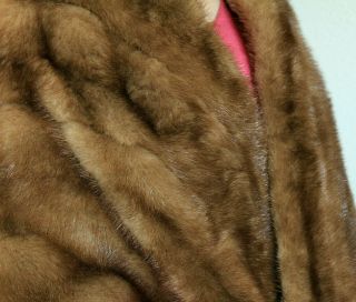 Vintage Mink Fur Stole Cape Shawl Wrap Bridal Cover Coat Jacket Collar not sable 5