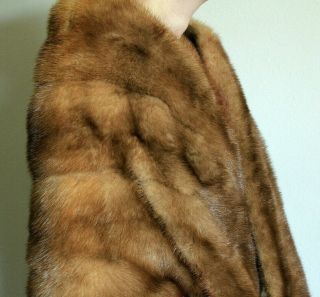 Vintage Mink Fur Stole Cape Shawl Wrap Bridal Cover Coat Jacket Collar not sable 7