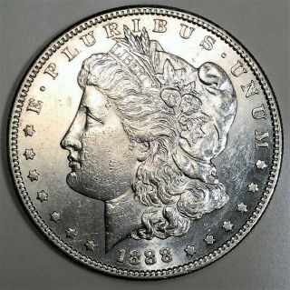 1888 - S Morgan Silver Dollar Au/bu Coin Rare Date