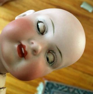 Antique German Bahr & Proschild Bisque Head Character doll 604 Glass Sleep Eyes 5