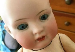 Antique German Bahr & Proschild Bisque Head Character doll 604 Glass Sleep Eyes 6