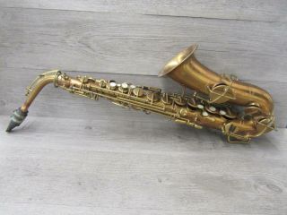 Vintage The Buescher True - Tone Low Pitch Tenor Saxophone Bronzed Finish