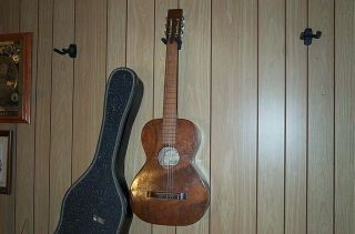 Vintage Rare Algiers Jls Classical Parlor Guitar W/case