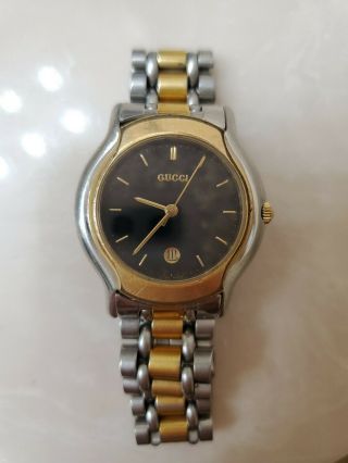 Vintage Gucci 8000.  2l Two Tone Stainless Steel Women 