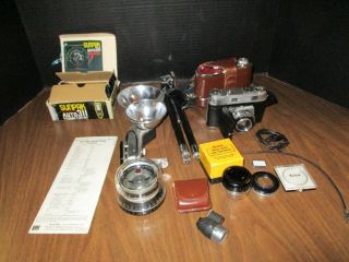 Vintage Kodak Retina IIIC Camera Schneider - Kreuznach Xenon F2/ 50MM w/Filters w/ 2