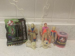 Kenner The Real Ghostbusters Ray,  Winston,  Louis Ecto Glow W/ecto Plazm Rare