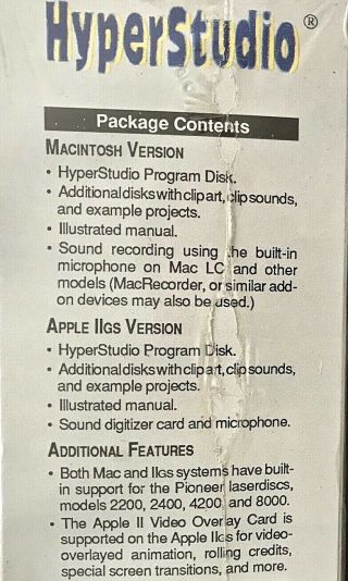 Vintage HyperStudio for Apple Macintosh (MAC) & IIgs Computer 5