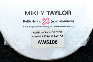 KEITH HARING x ALIEN WORKSHOP RETROSPECTIVE SKATEBOARD 2013 TAYLOR RARE Warhol 3