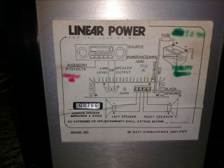 Linear Power Model 95295 Watt Stereo Power Amplifier Vintage USA 3