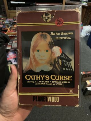 Cathy’s Curse Vhs Planet Video Continental Rare Gore Big Box Horror