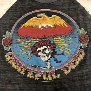 VINTAGE 1970’S GRATEFUL DEAD TWO - SIDED TEE SHIRT - - STANLEY MOUSE 3