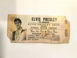 1957 Elvis Concert Ticket (rare)