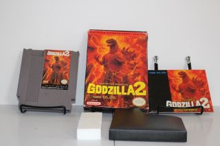 Godzilla 2 Complete Cib Very Rare Nintendo Nes