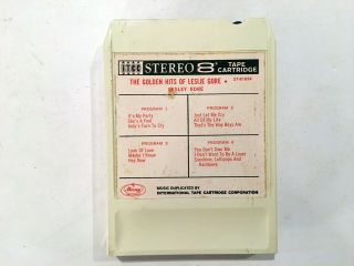 Golden Hits Of Leslie Gore - Rare Lear Jet Pak Stereo Eight 8 Track Tape