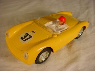 Vintage Scalextric Porsche Spyder C61 Yellow Type 2 Vg,