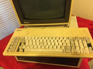 Vintage Computer At&t Pc 6300 With Keyboard/monitor Usa