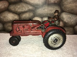 Scarce Cast Iron Allis - Chalmers Toy Tractor 1930s 40s Arcade ? Dent? Rare