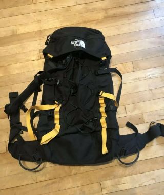 Vtg The North Face Patrol Pack Yellow/black Backpacking Daypack Camp Hiking