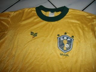 Vintage 1982 - 1985 BRAZIL Home Shirt Topper Size L 2