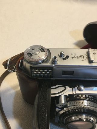 Vintage Kodak Retina IIIC German Range Finder Camera w/ Case 3