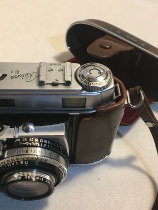 Vintage Kodak Retina IIIC German Range Finder Camera w/ Case 4