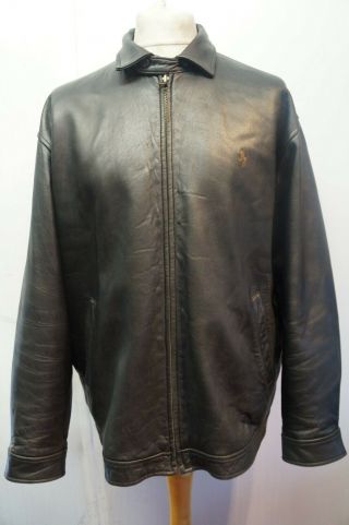 Vintage Ralph Lauren Leather Harrington Jacket Size L