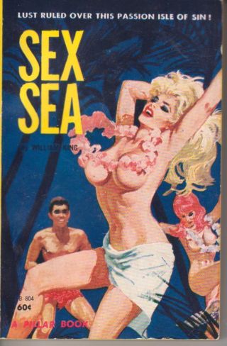 Vintage Sleaze Paperback Great Bonfils Lei Cover Sex Sea Mid Century Erotica