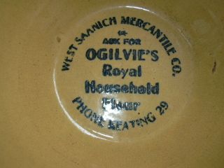 Rare B.  C.  Ogilvie West Saanich Advertising Very Small Bowl Medalta Medicine Hat