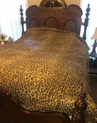 Vhtf Vintage Ralph Lauren Home Aragon Leopard Cheetah Full/queen Comforter