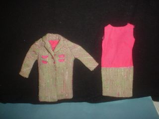 Francie Mod Tweedsomes Rare Coat & Dress Outfit Vintage Barbie Doll Clothes