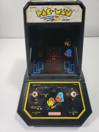 Coleco Pacman Vintage Electronic Tabletop Handheld Arcade Video Game Retro