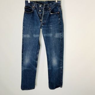 Vintage Levis 501 Blue Jeans Fits 26 X 29 Distressed Boyfriend Women Men Mom