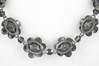 1920 - 40s RARE VINTAGE - CRAFT CORO - STERLING SILVER FLORAL NECKLACE 4
