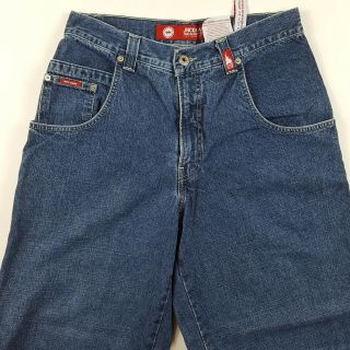 Vintage JNCO Crown Logo Baggy Skater Wide Leg Denim Jeans Men ' s Size 31x30 5